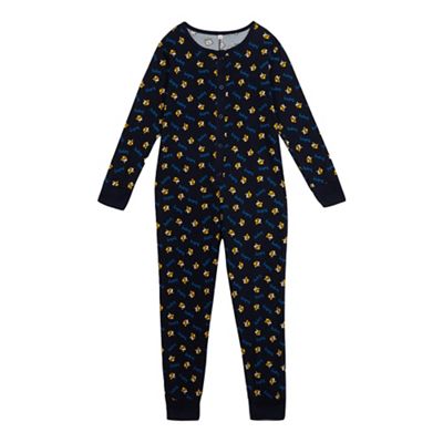 BBC Children In Need Boys' navy Pudsey print all-in-one